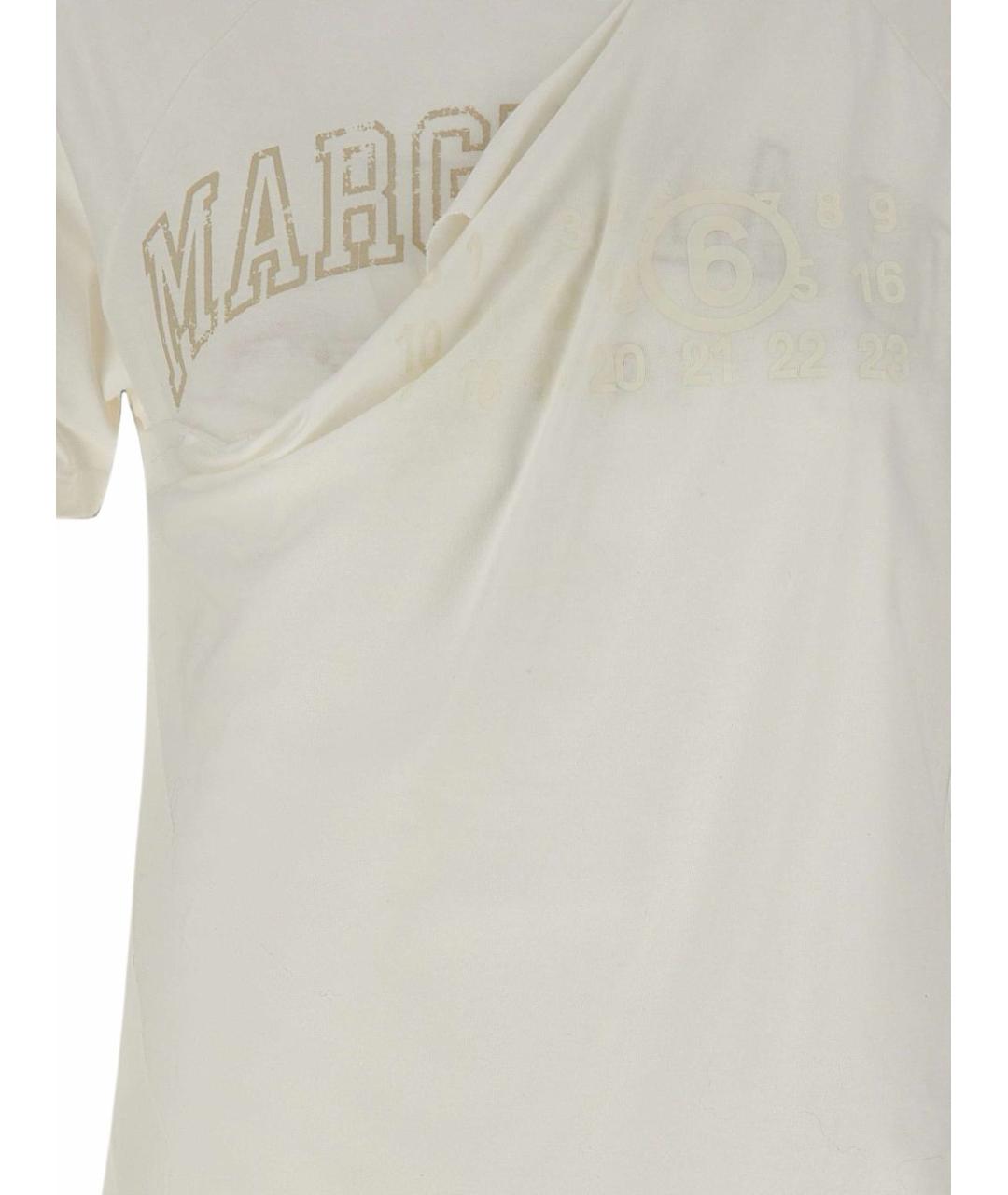 MM6 MAISON MARGIELA Белая хлопковая футболка, фото 3