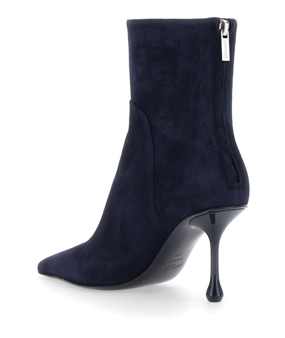 JIMMY CHOO Синие замшевые ботильоны, фото 3