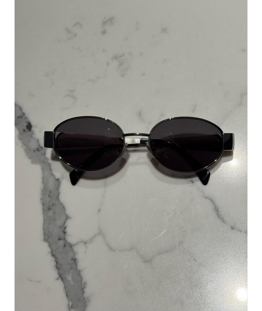 CELINE Серые металлические солнцезащитные очки, фото 6