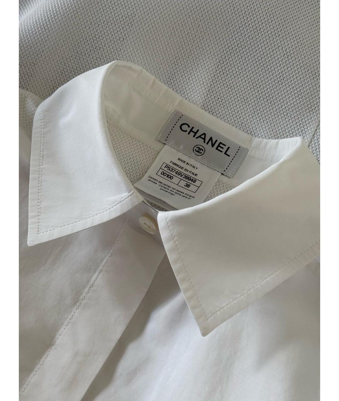 CHANEL Белая хлопковая рубашка, фото 2