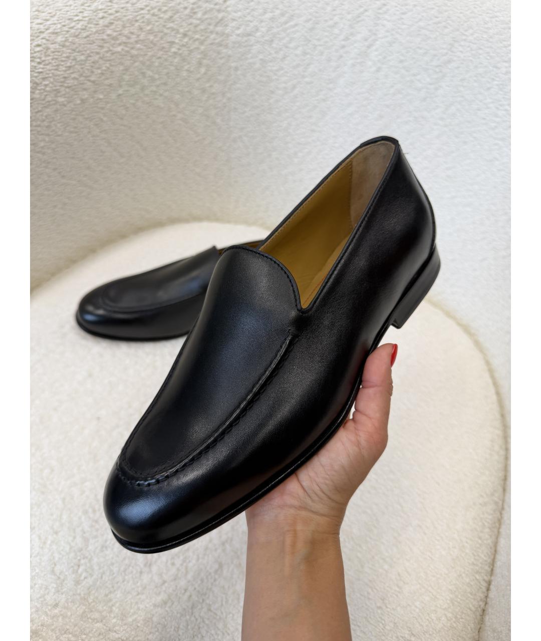 KITON Черные кожаные лоферы, фото 2