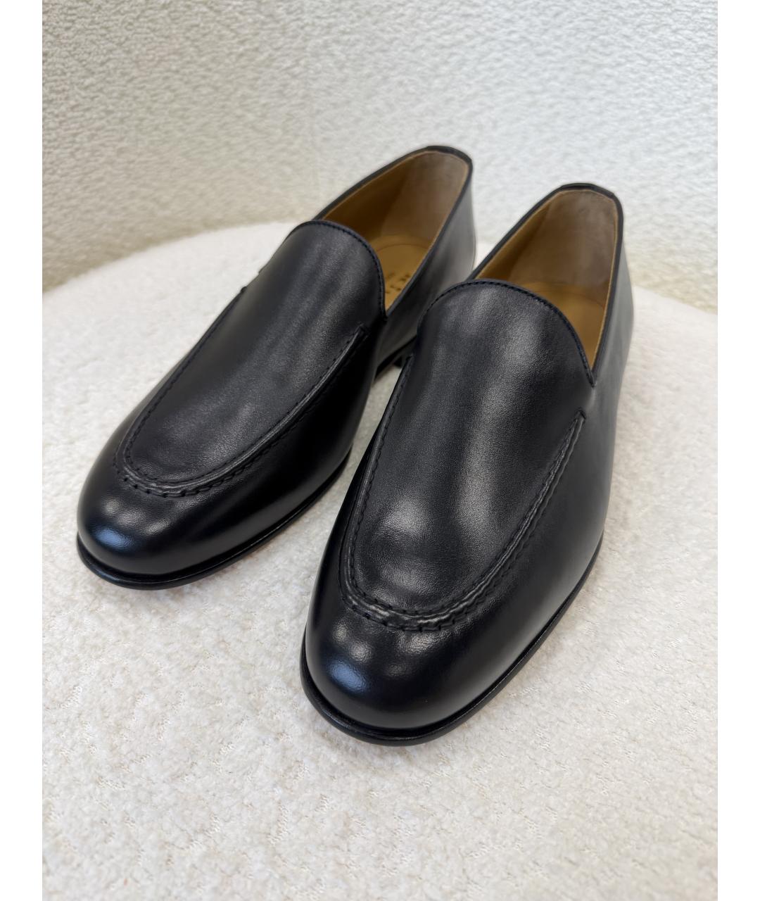 KITON Черные кожаные лоферы, фото 3