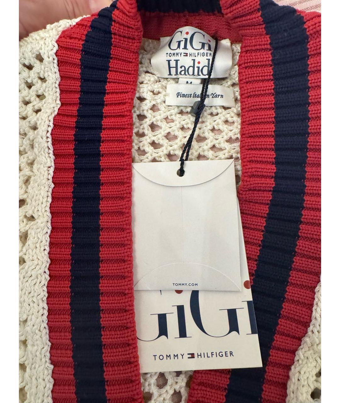 TOMMY HILFIGER Белый хлопковый кардиган, фото 4