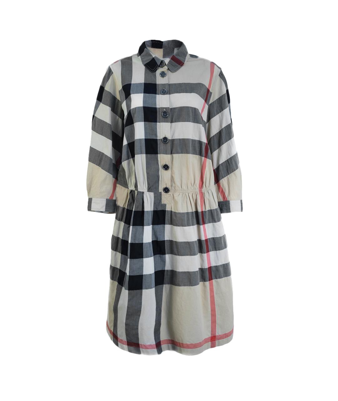 BURBERRY Бежевое хлопковое повседневное платье, фото 1