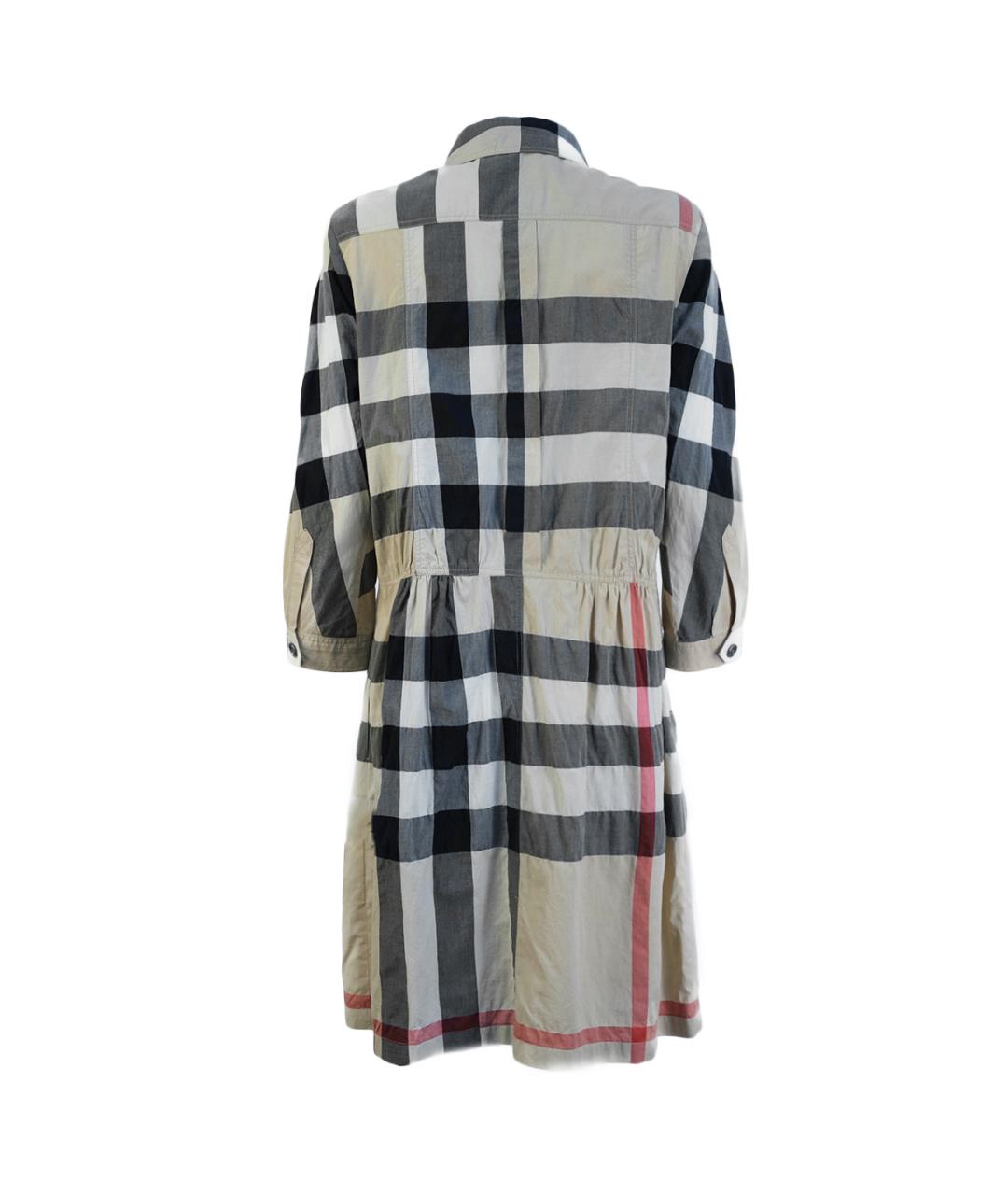 BURBERRY Бежевое хлопковое повседневное платье, фото 2