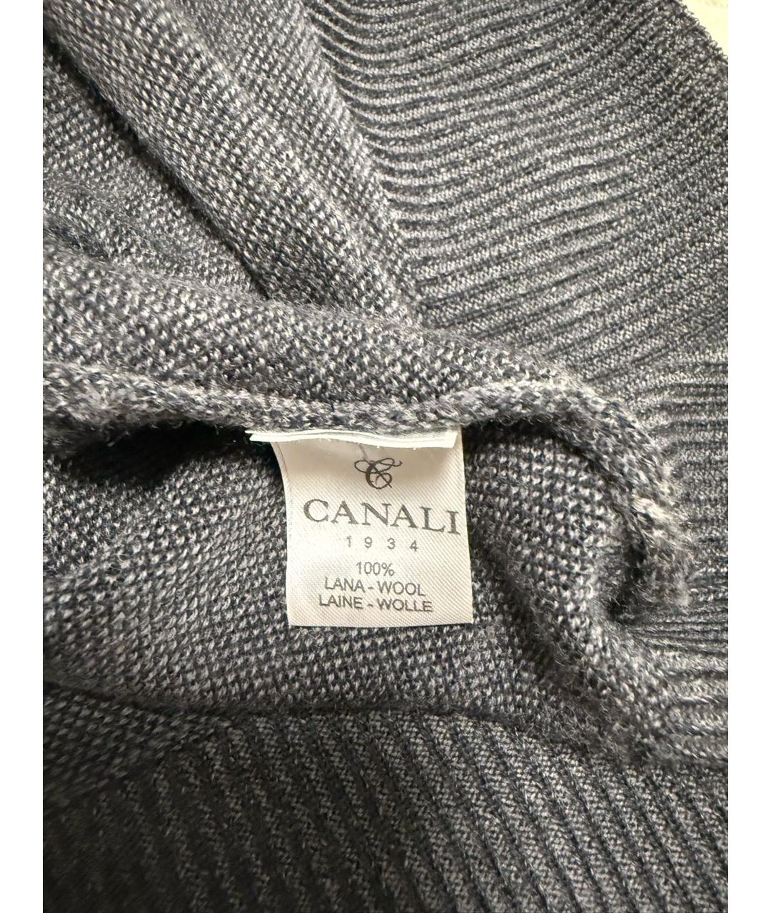 CANALI Серый шерстяной джемпер / свитер, фото 6