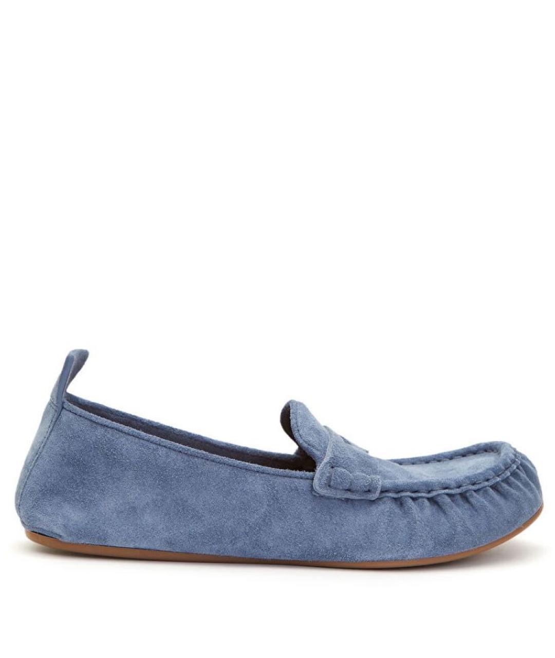 ACNE STUDIOS Голубые замшевые лоферы, фото 6