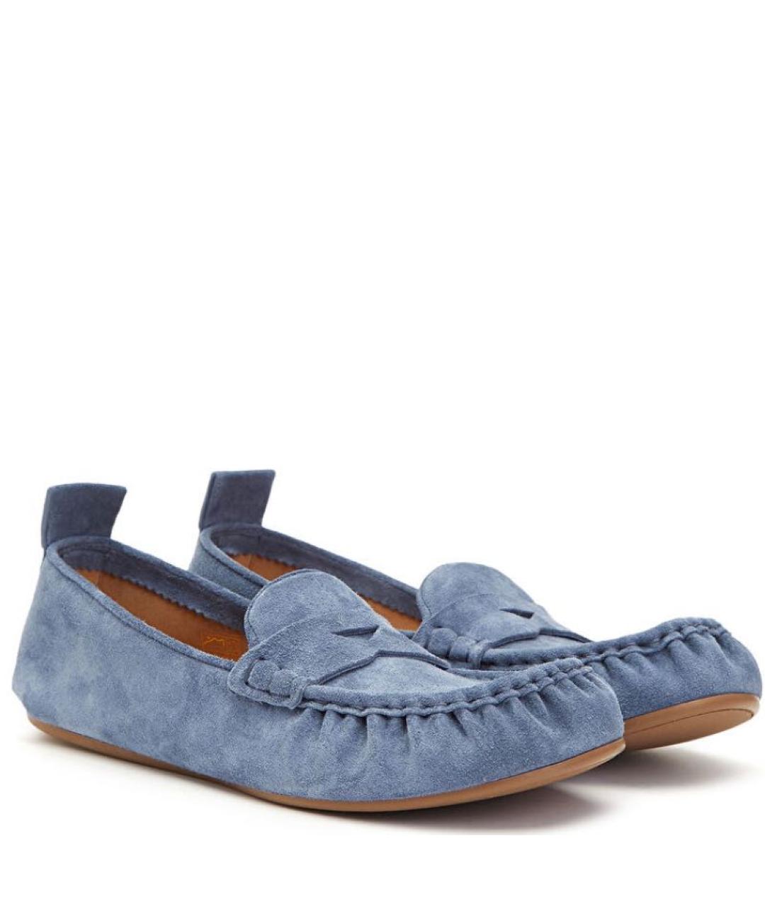 ACNE STUDIOS Голубые замшевые лоферы, фото 2
