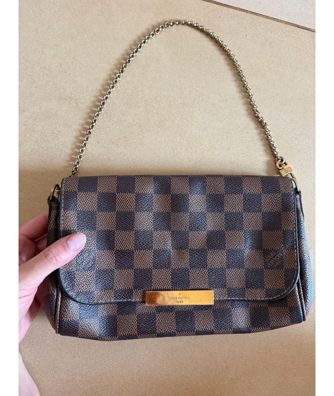 LOUIS VUITTON Коричневая канва сумка с короткими ручками, фото 2