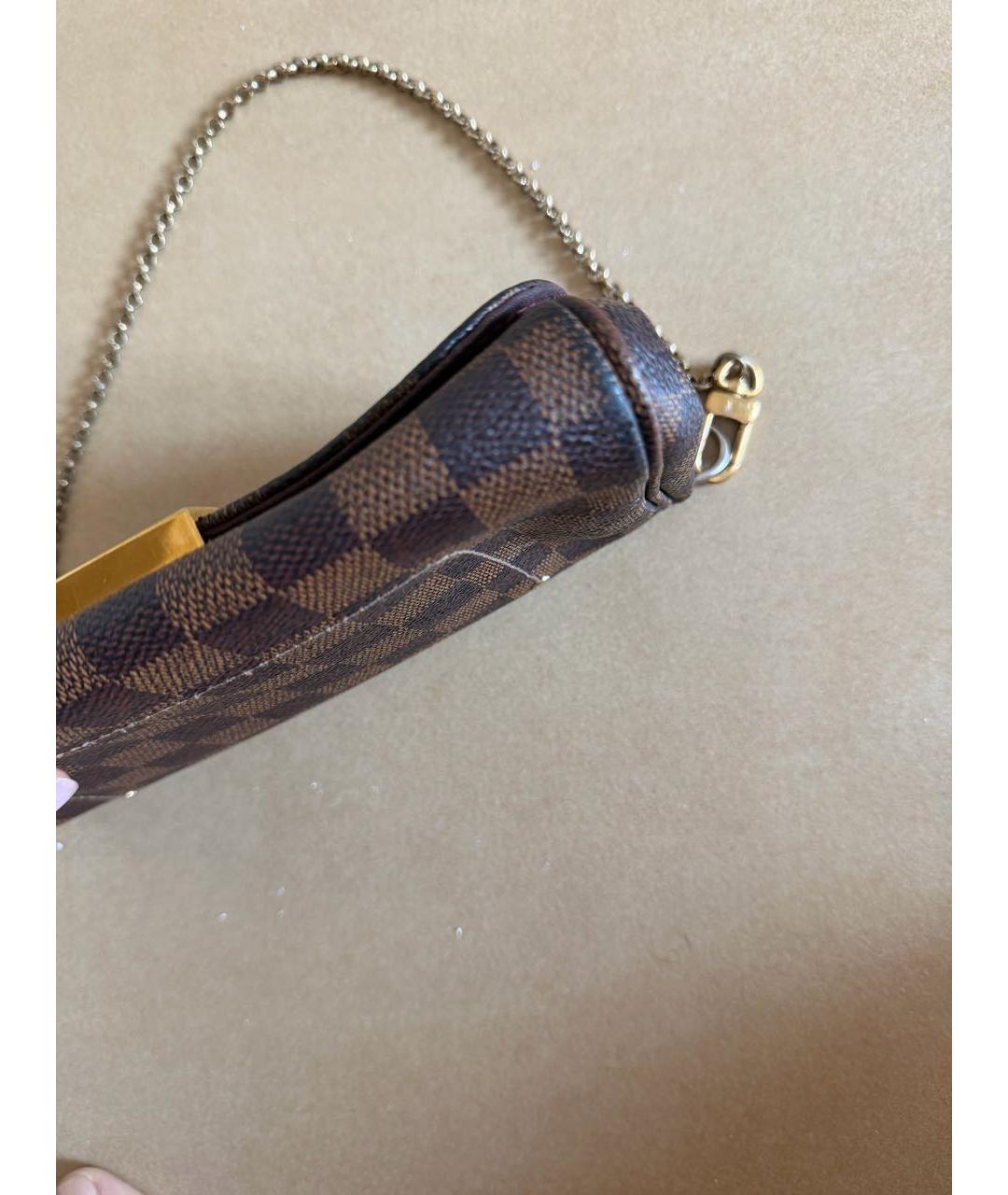 LOUIS VUITTON Коричневая канва сумка с короткими ручками, фото 4