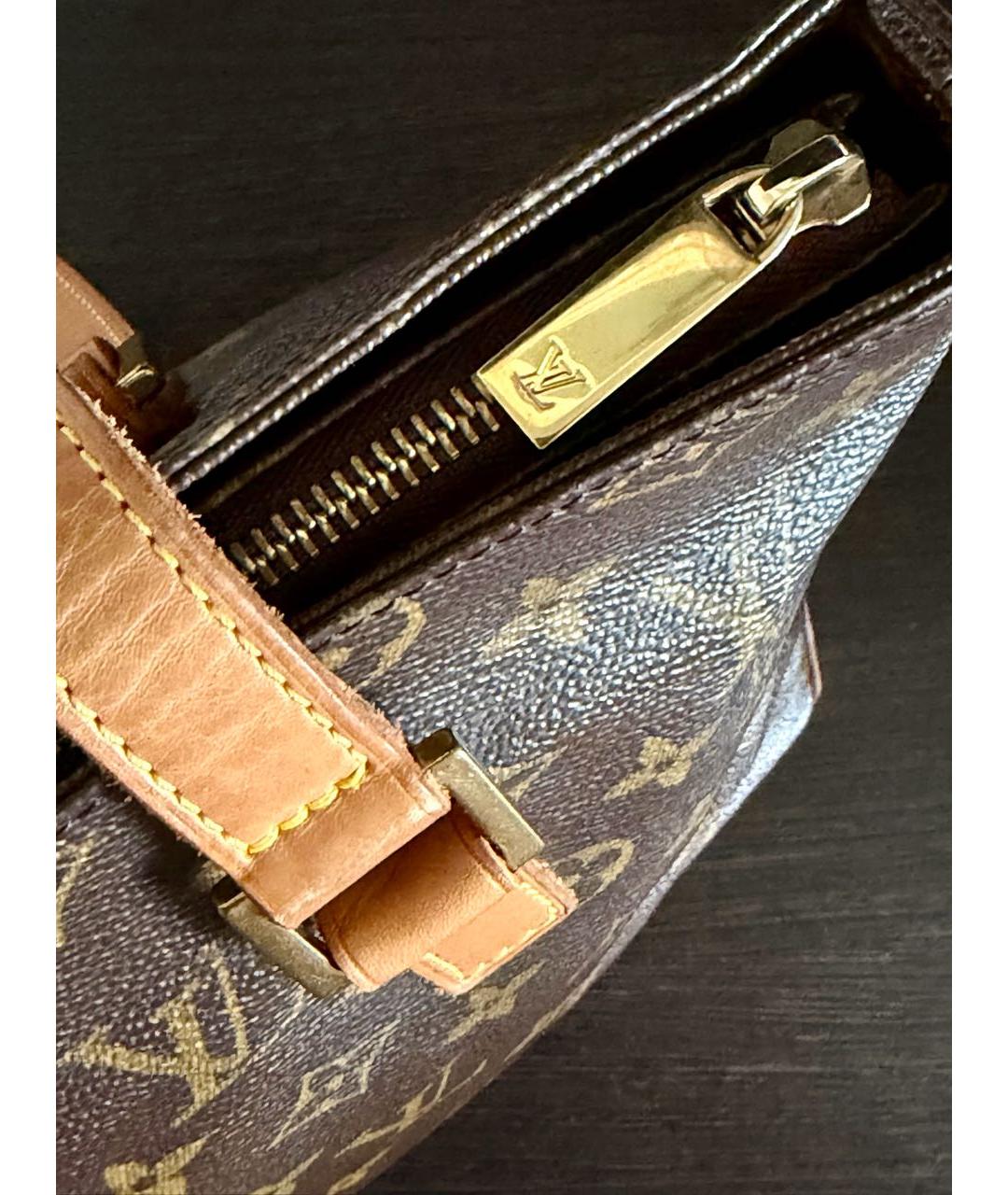LOUIS VUITTON Коричневая канва сумка тоут, фото 3