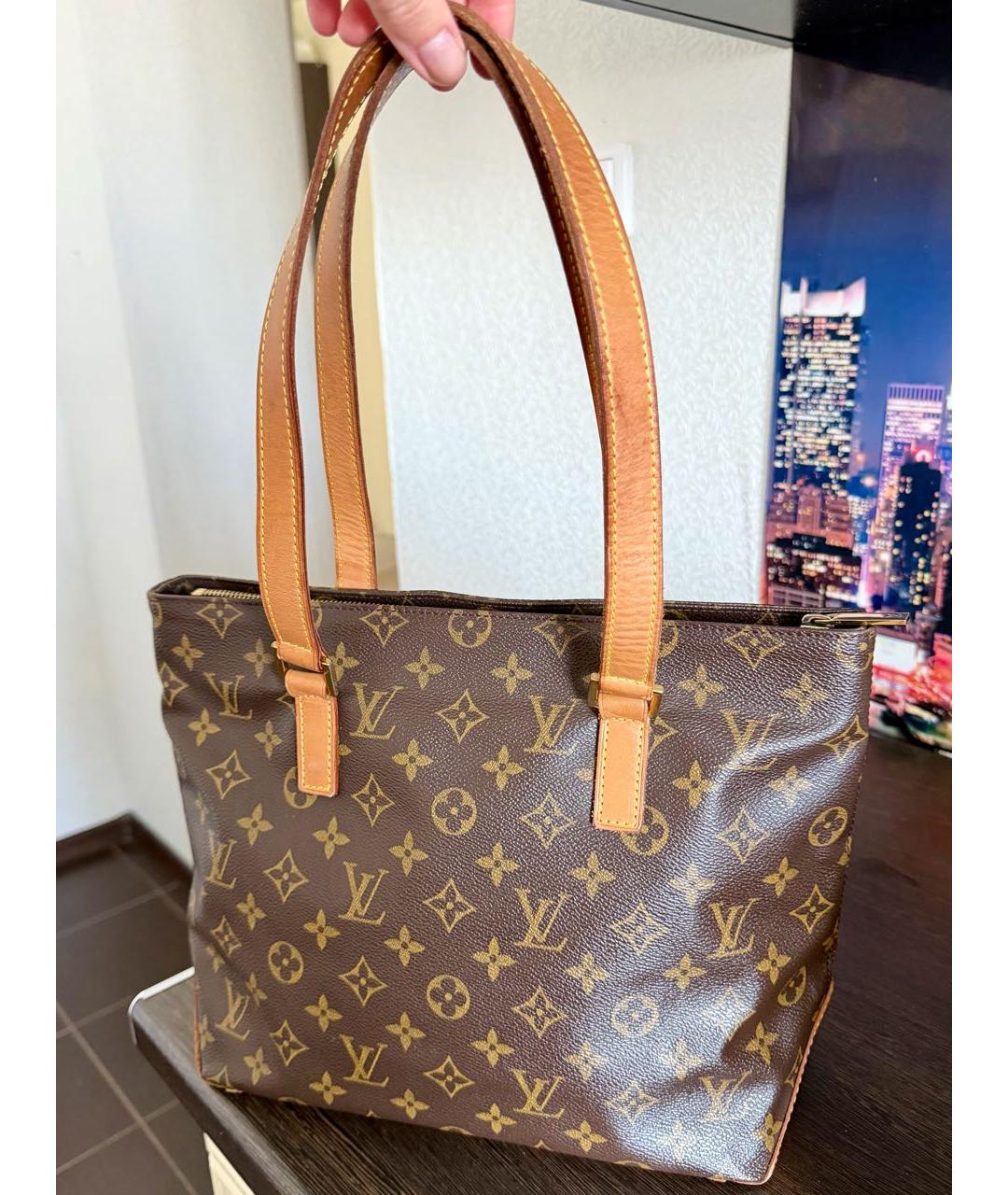 LOUIS VUITTON Коричневая канва сумка тоут, фото 8