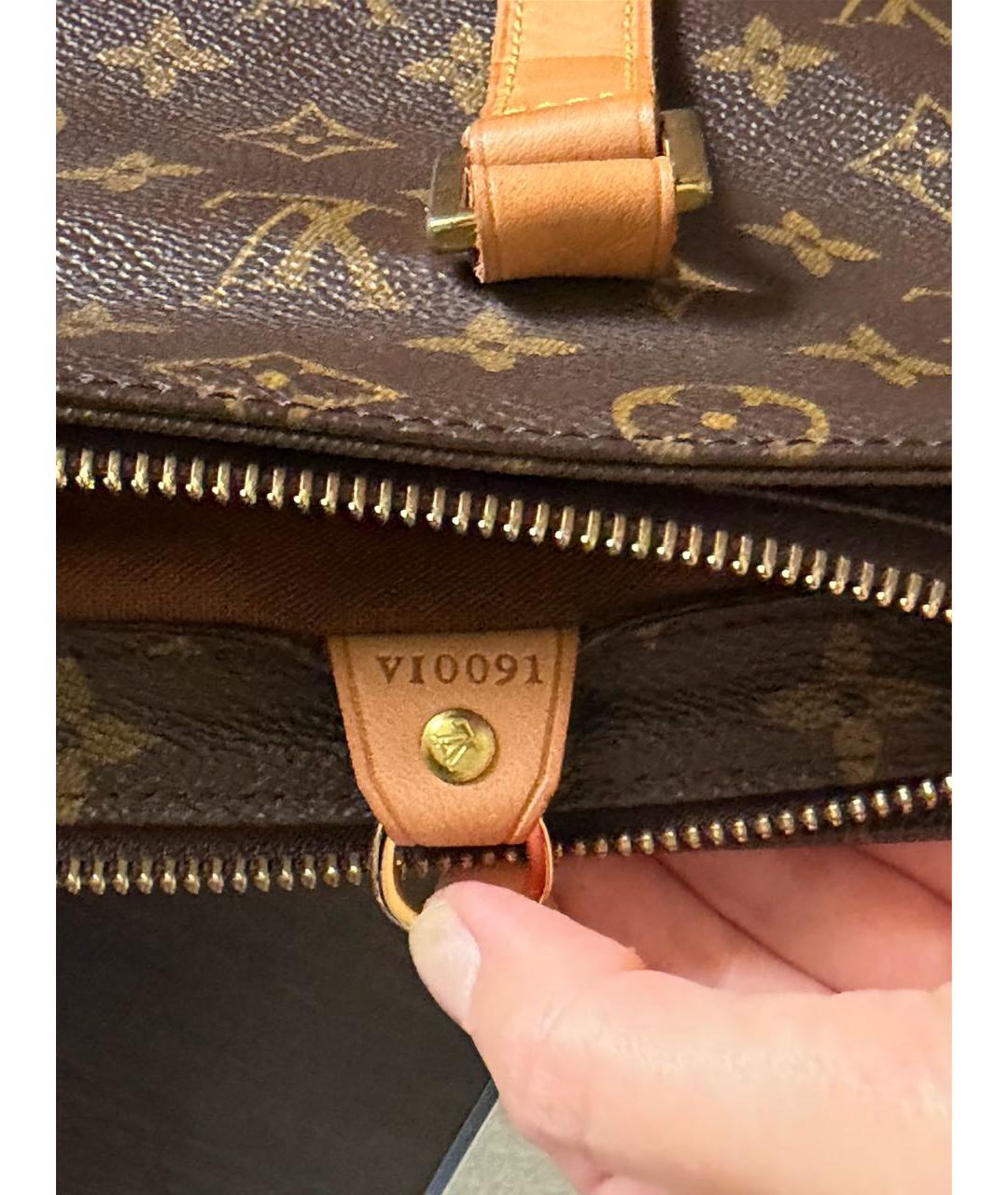 LOUIS VUITTON Коричневая канва сумка тоут, фото 6