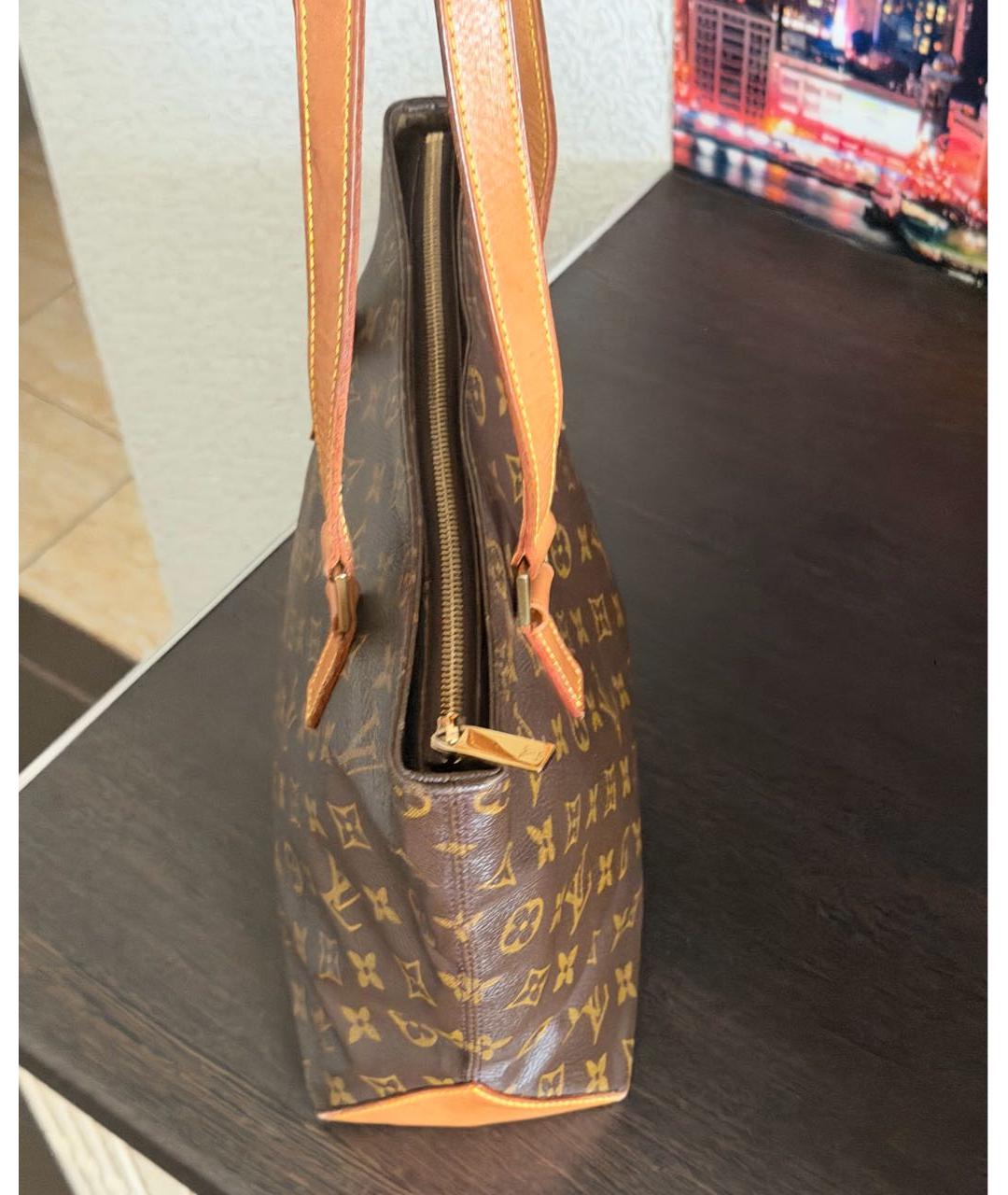 LOUIS VUITTON Коричневая канва сумка тоут, фото 4