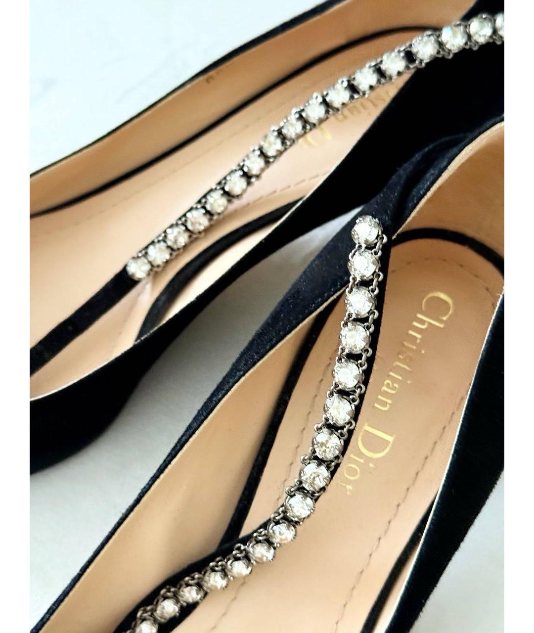 CHRISTIAN DIOR Черные замшевые туфли, фото 2