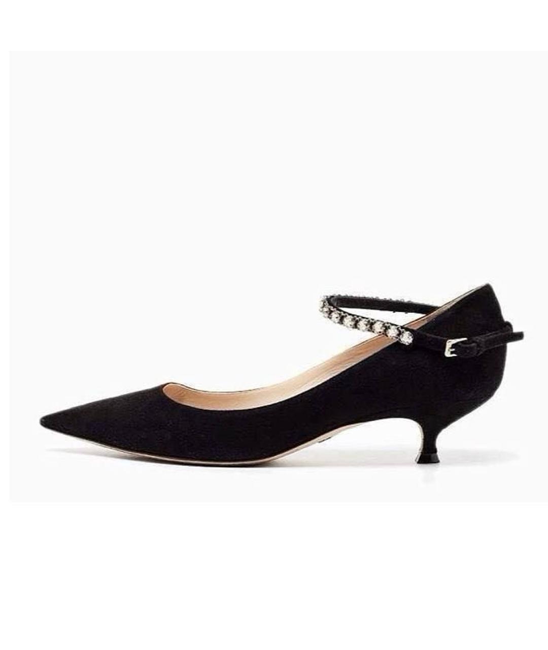 CHRISTIAN DIOR Черные замшевые туфли, фото 5