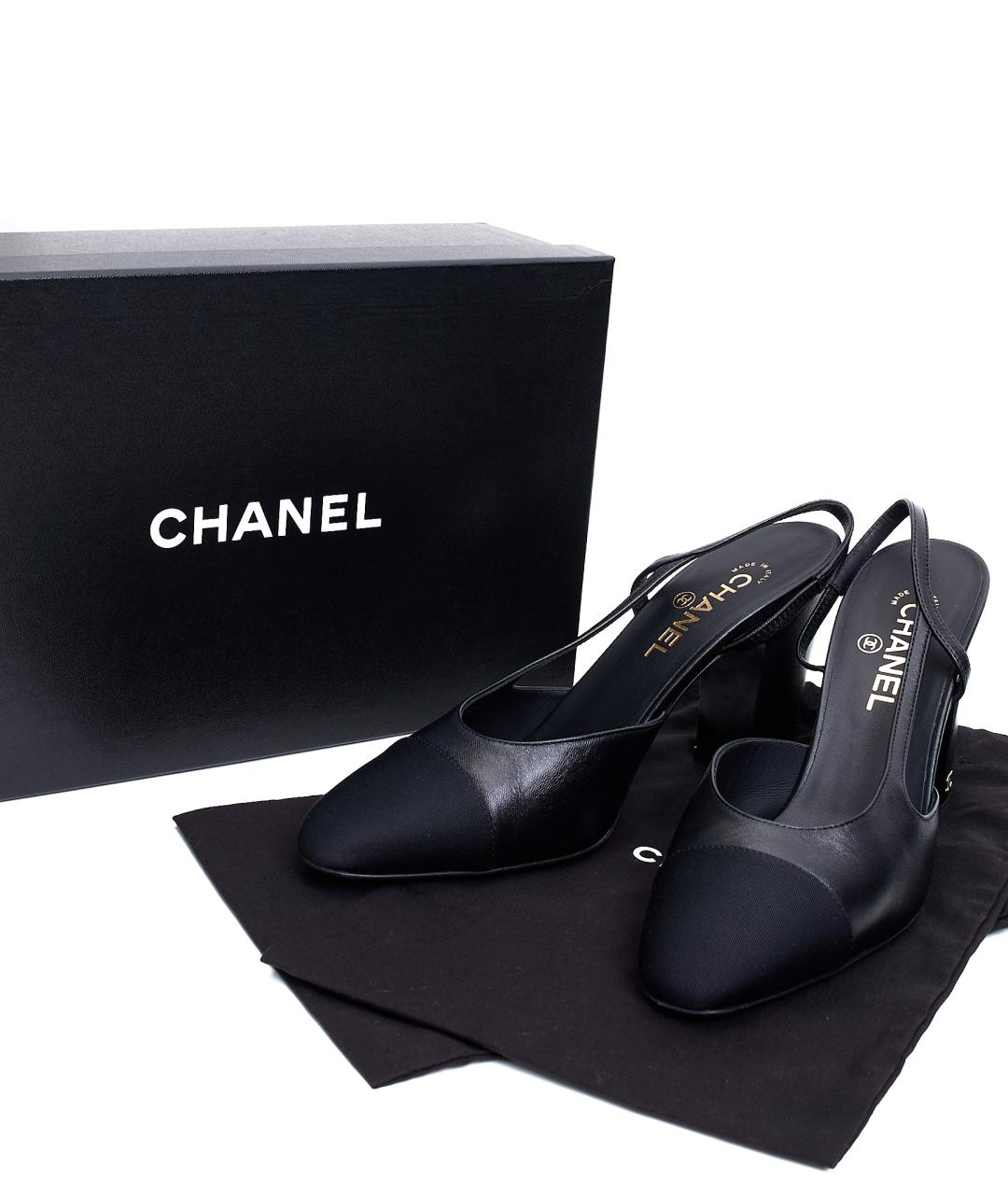 CHANEL Черные кожаные туфли, фото 7