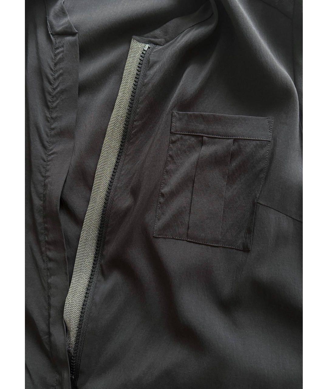 BRUNELLO CUCINELLI Антрацитовый шелковый комбинезон, фото 3