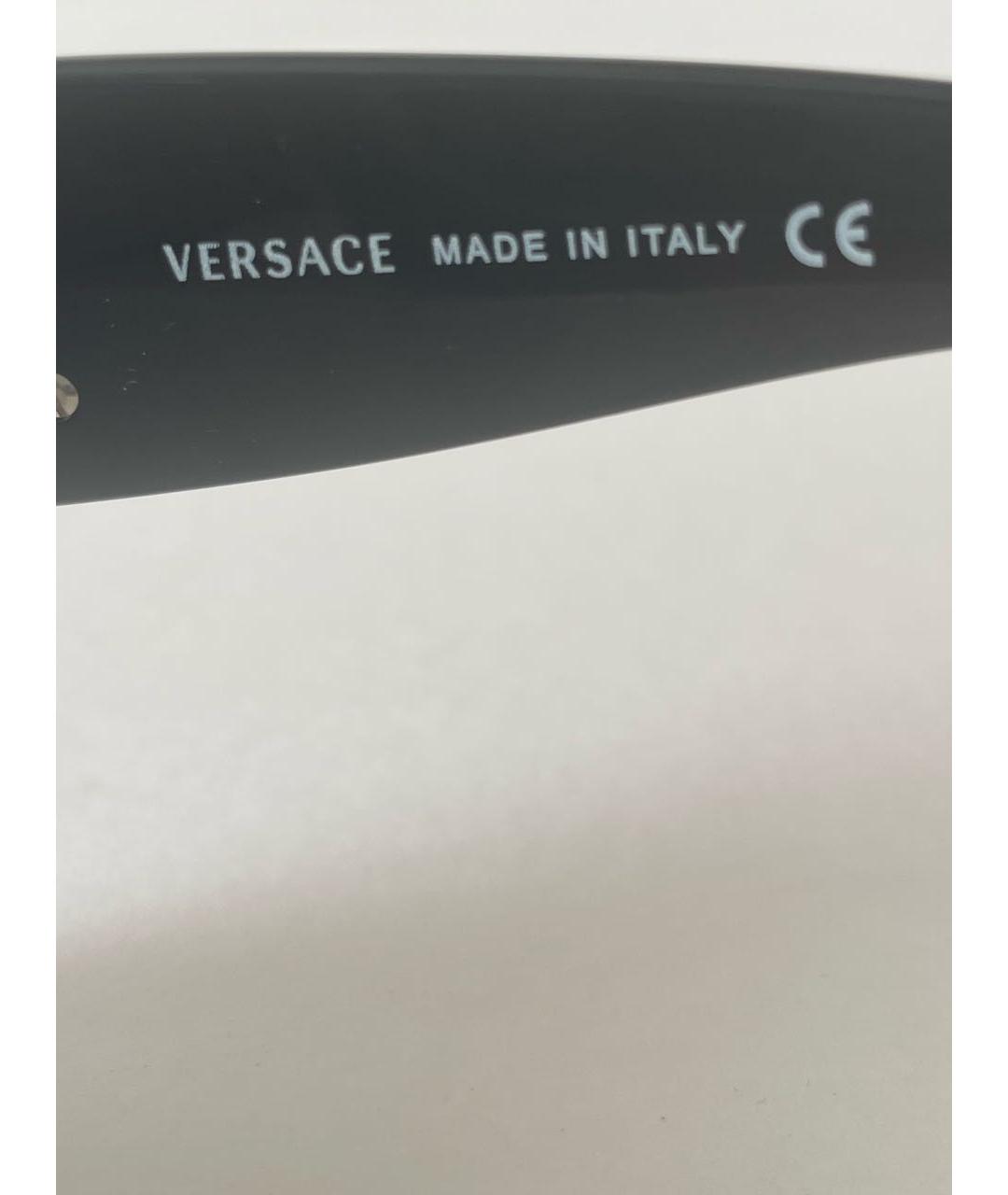 VERSACE Черные пластиковые солнцезащитные очки, фото 7