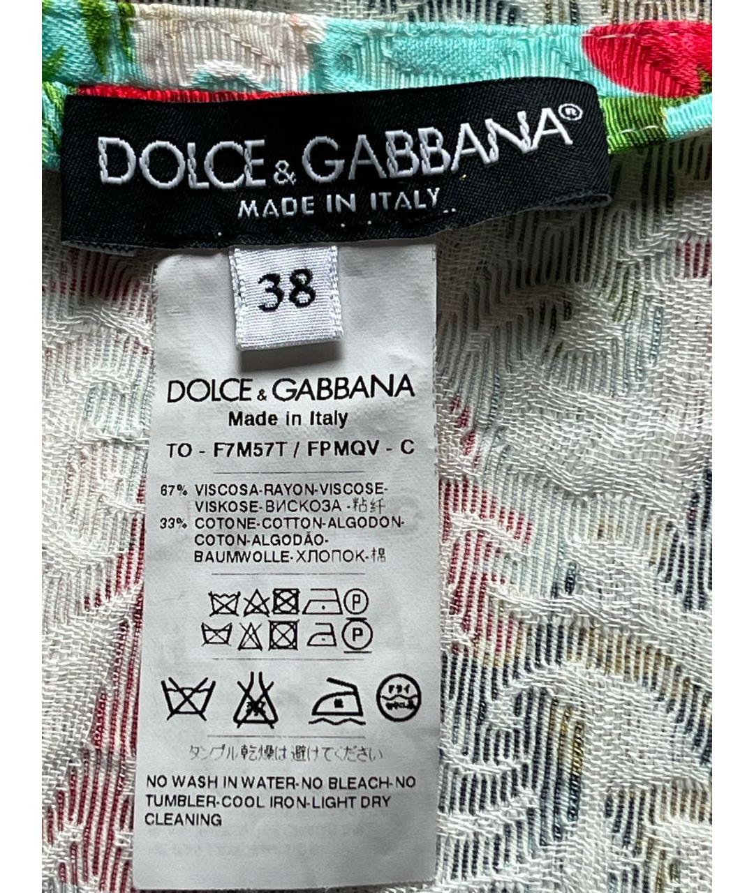 DOLCE&GABBANA Мульти вискозная блузы, фото 3