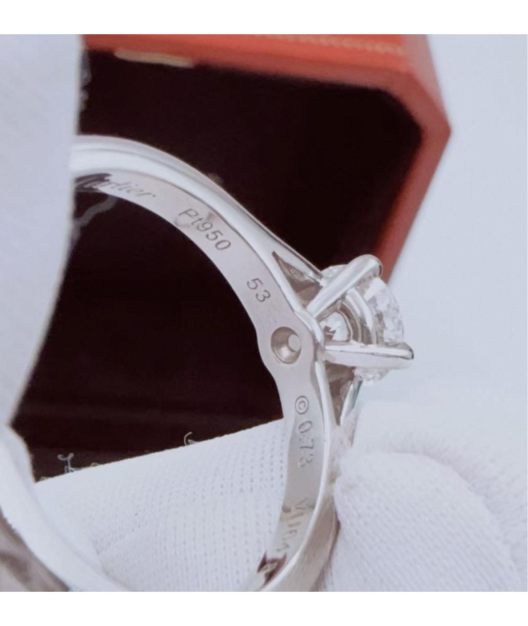 CARTIER Серебряное платиновое кольцо, фото 2