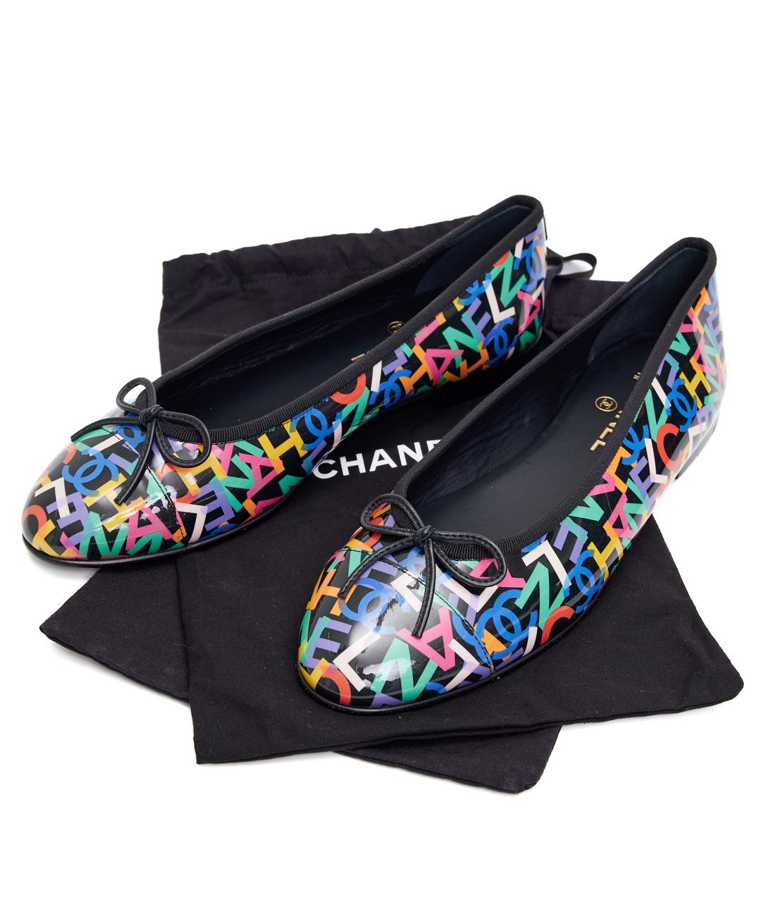 CHANEL Черные кожаные балетки, фото 7
