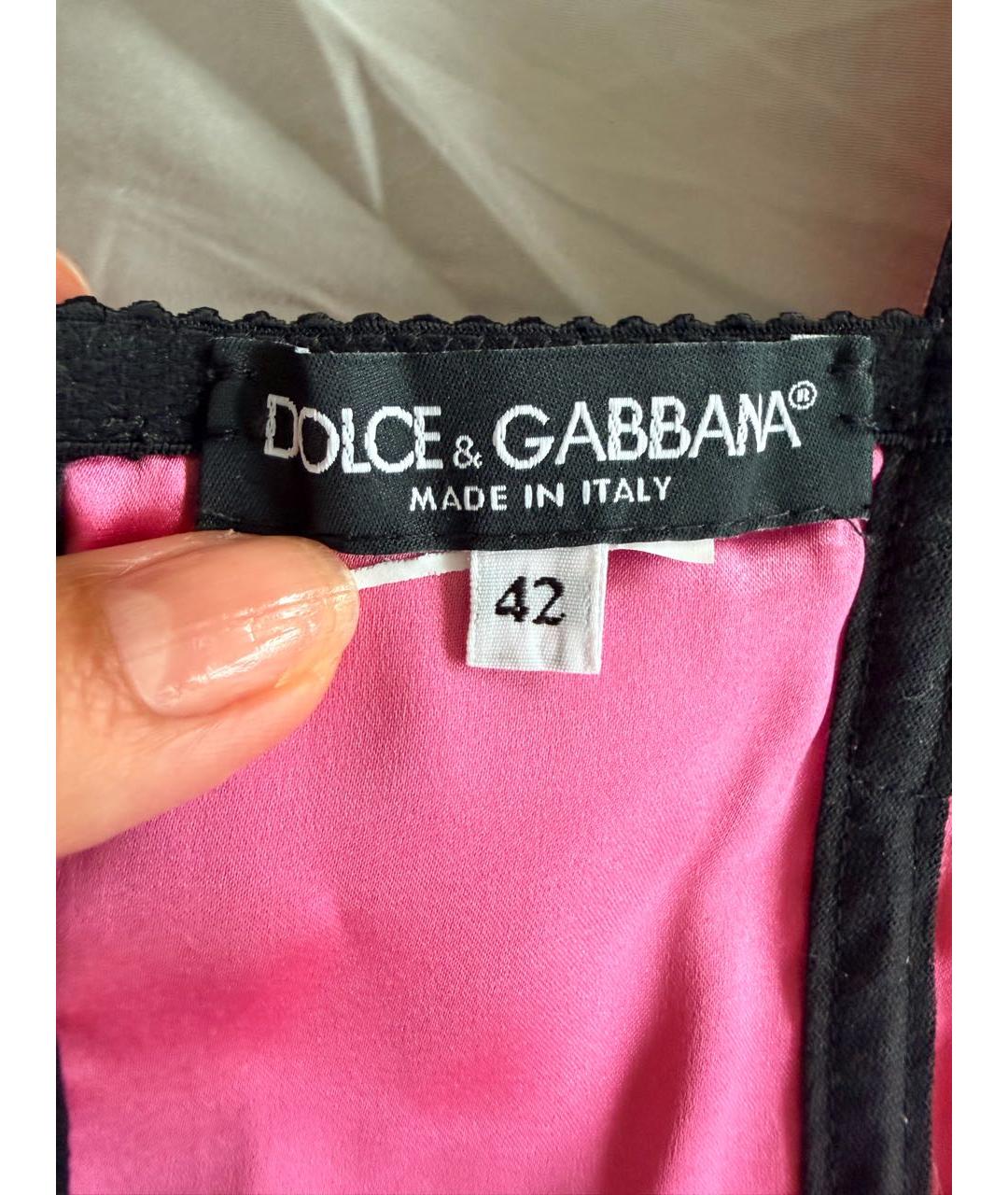 DOLCE&GABBANA Розовый шелковый корсет, фото 3