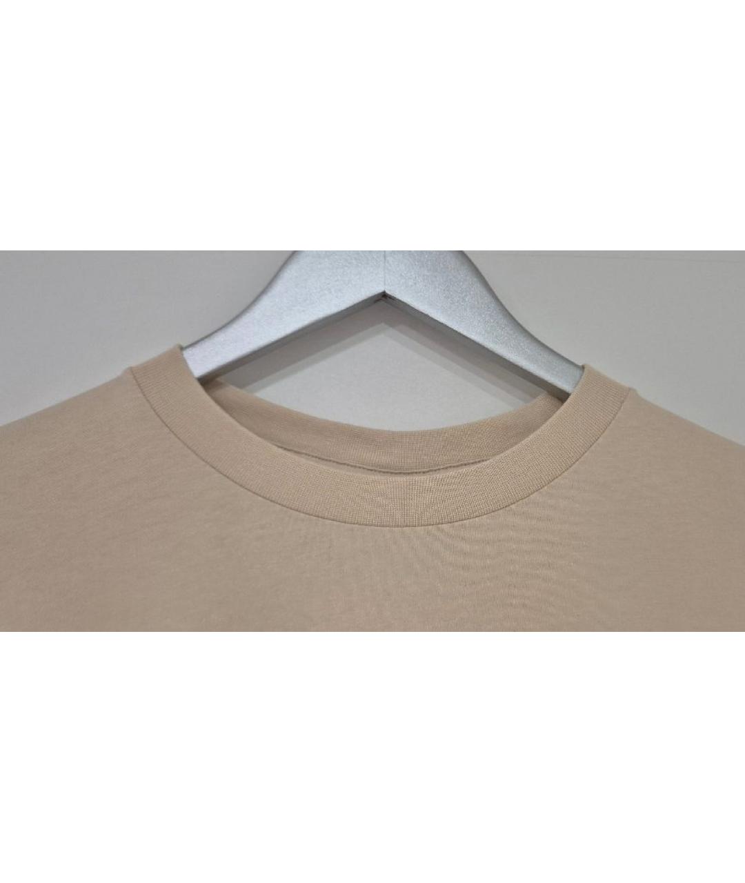JACQUEMUS Бежевая хлопковая футболка, фото 6