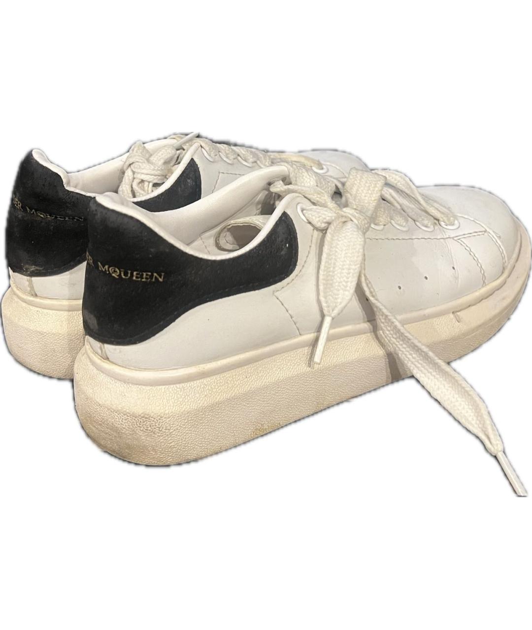 ALEXANDER MCQUEEN Белые кожаные кеды, фото 4