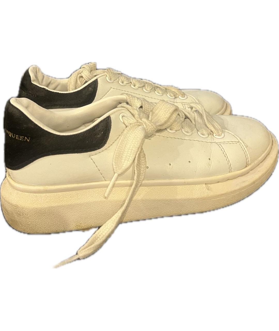 ALEXANDER MCQUEEN Белые кожаные кеды, фото 5