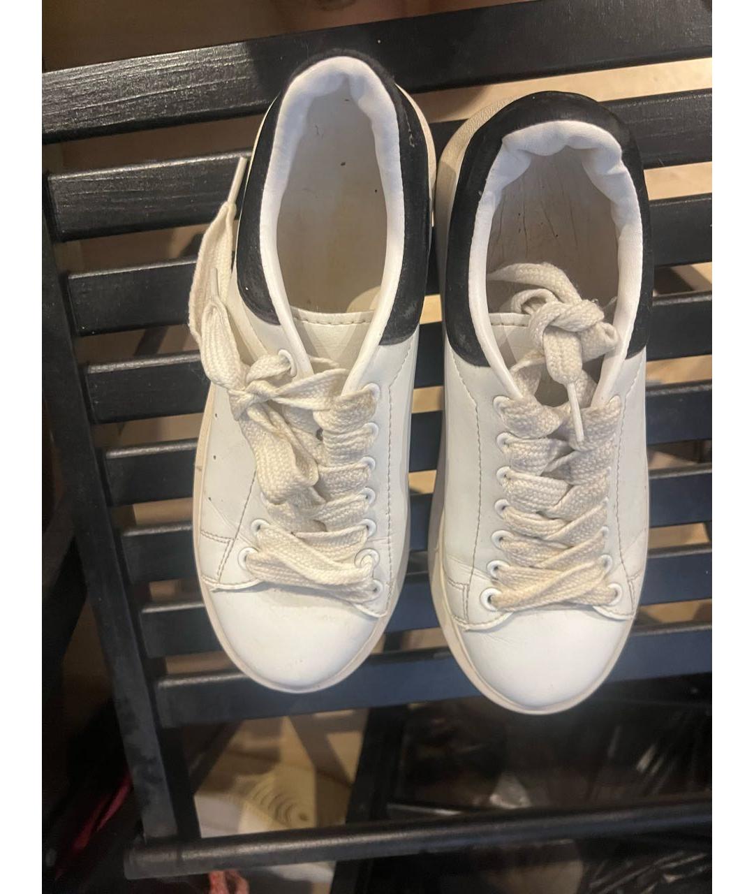 ALEXANDER MCQUEEN Белые кожаные кеды, фото 2