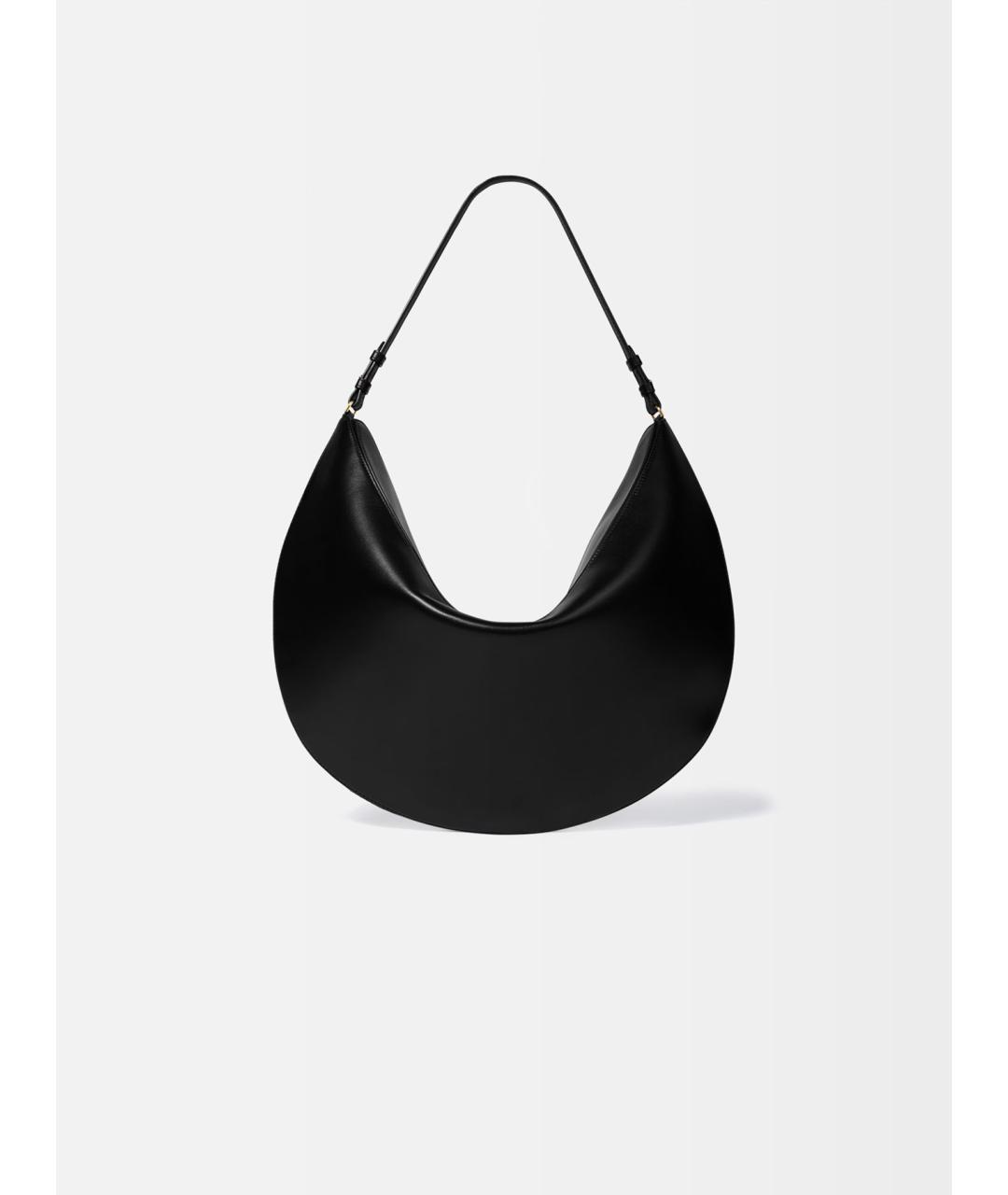 JACQUEMUS Черная кожаная сумка через плечо, фото 4