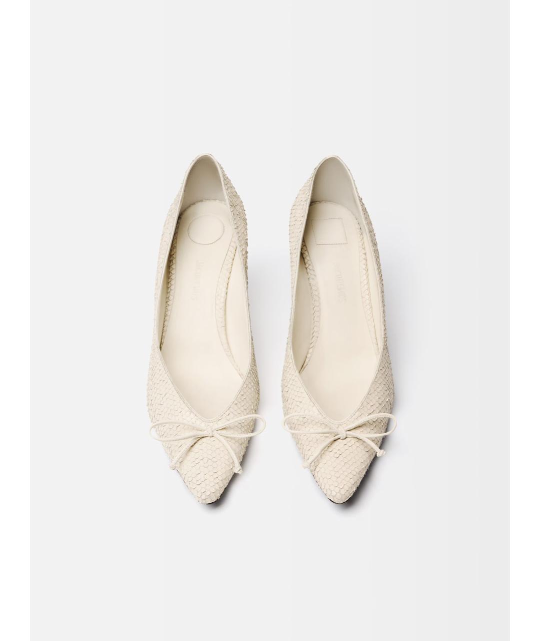 JACQUEMUS Белые кожаные туфли, фото 4