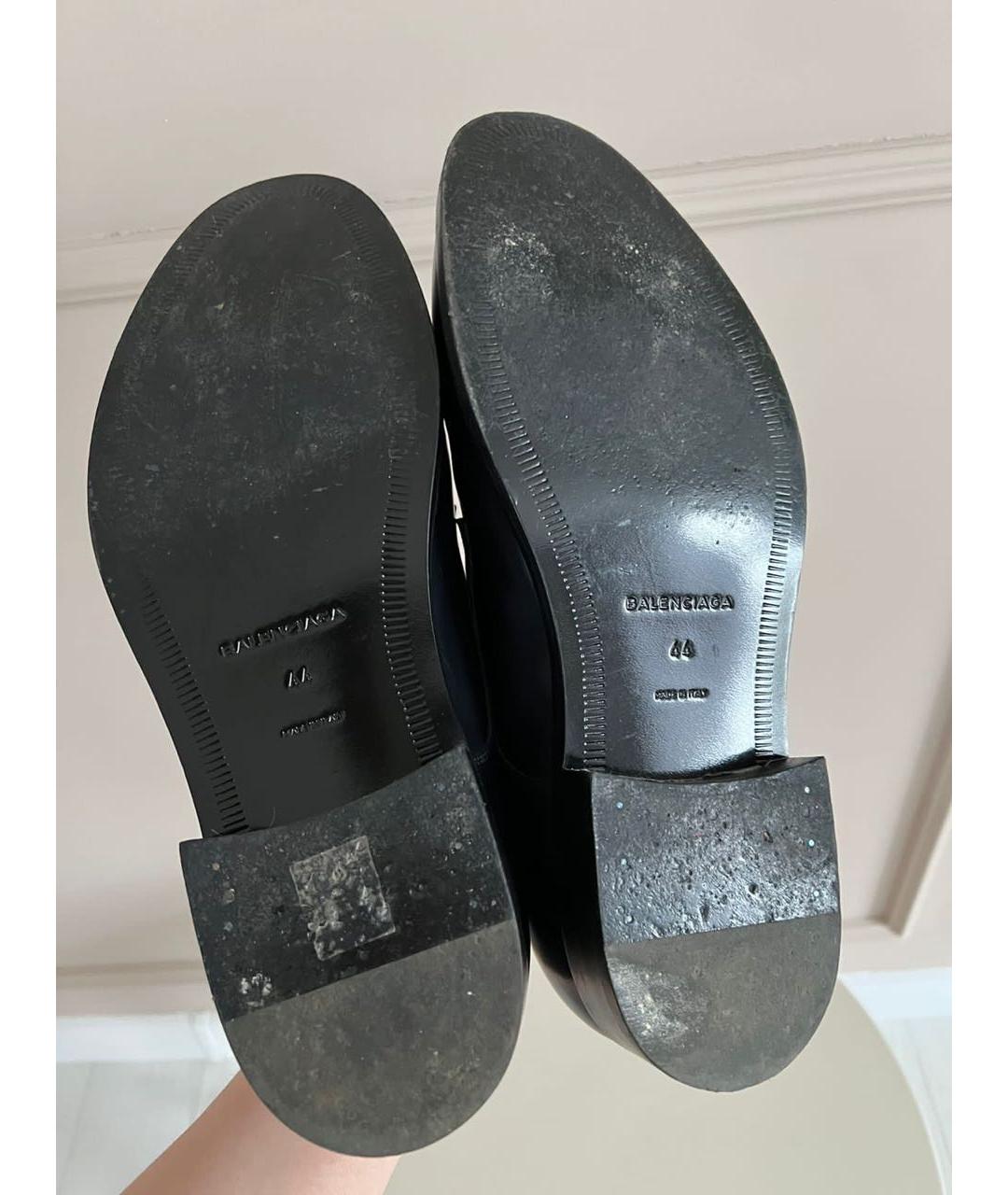 BALENCIAGA Черные кожаные туфли, фото 5