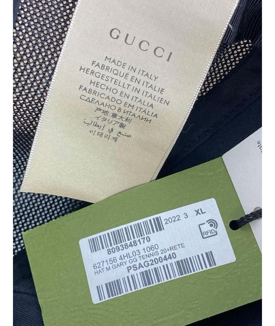 GUCCI Черная кожаная кепка/бейсболка, фото 6