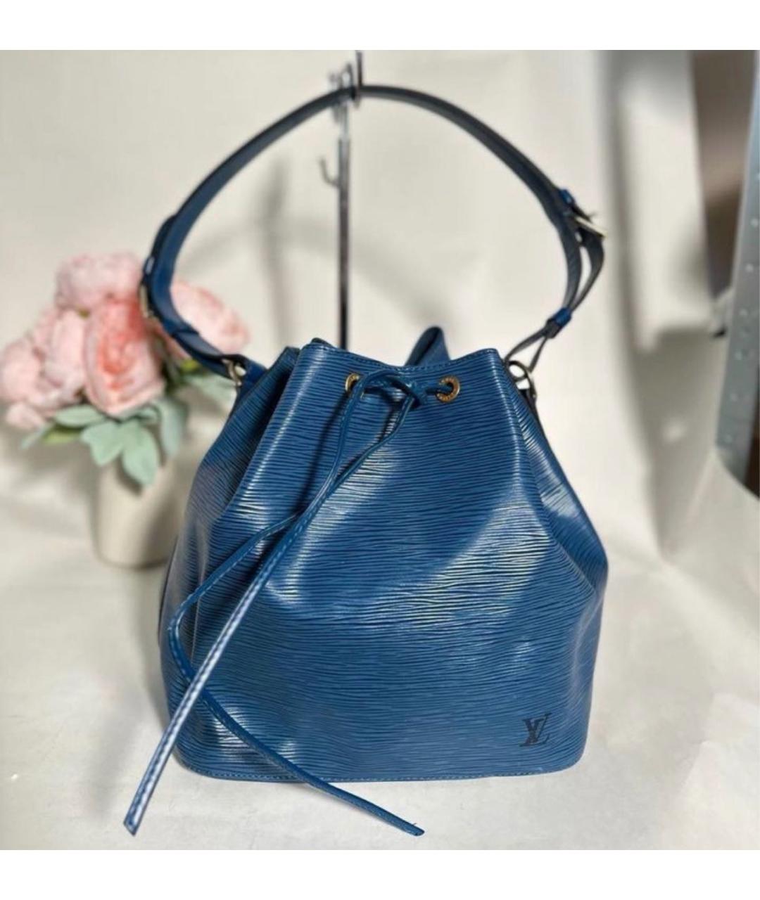 LOUIS VUITTON Синяя кожаная сумка через плечо, фото 7