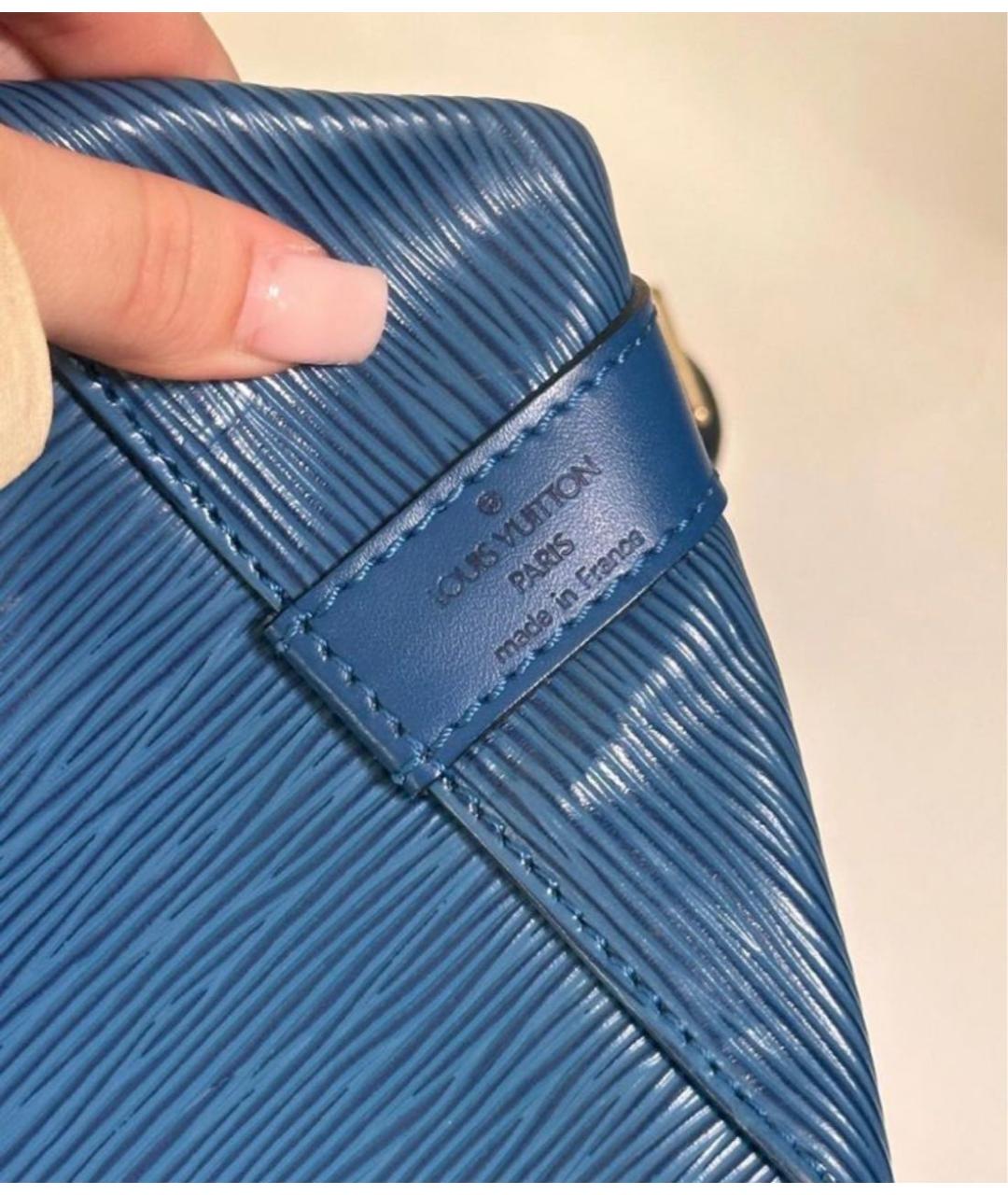 LOUIS VUITTON Синяя кожаная сумка через плечо, фото 6