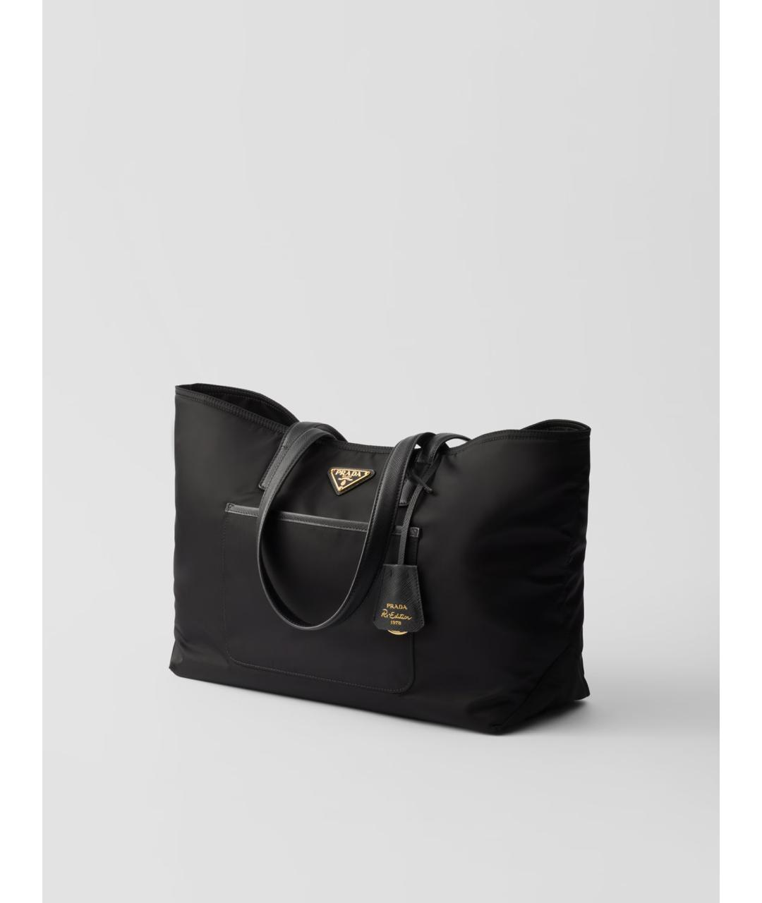 PRADA Черная нейлоновая сумка тоут, фото 2