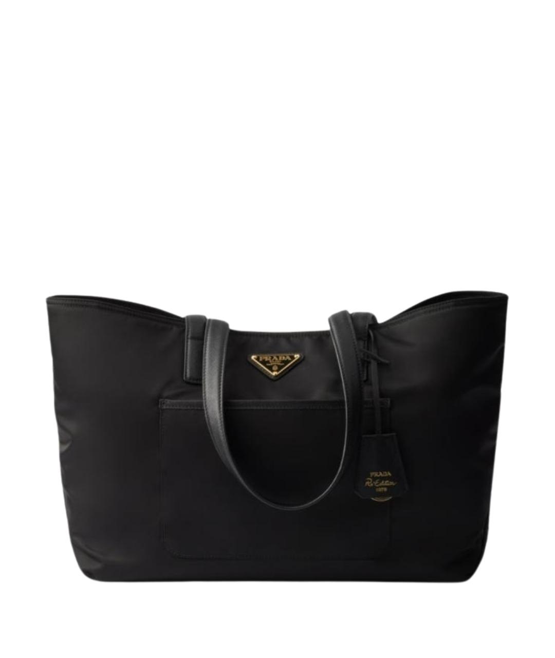 PRADA Черная нейлоновая сумка тоут, фото 1
