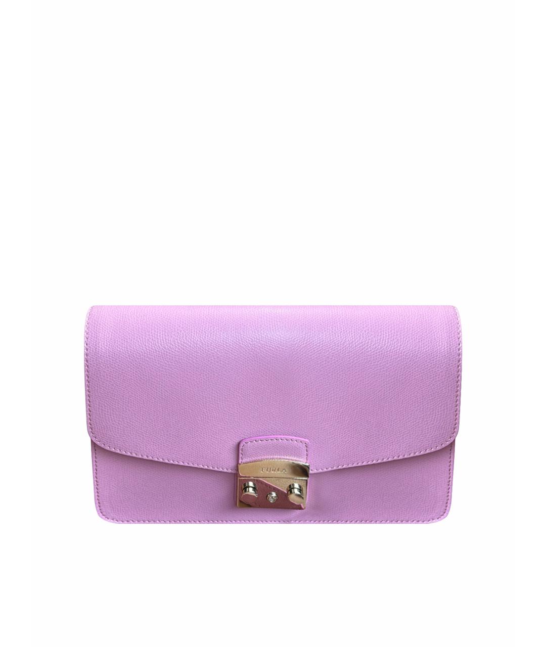 FURLA Розовая кожаная сумка через плечо, фото 1