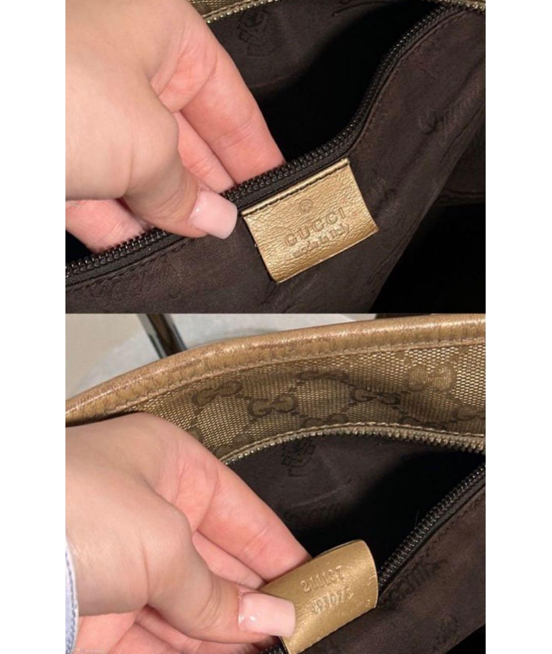 GUCCI Золотая канва сумка тоут, фото 3