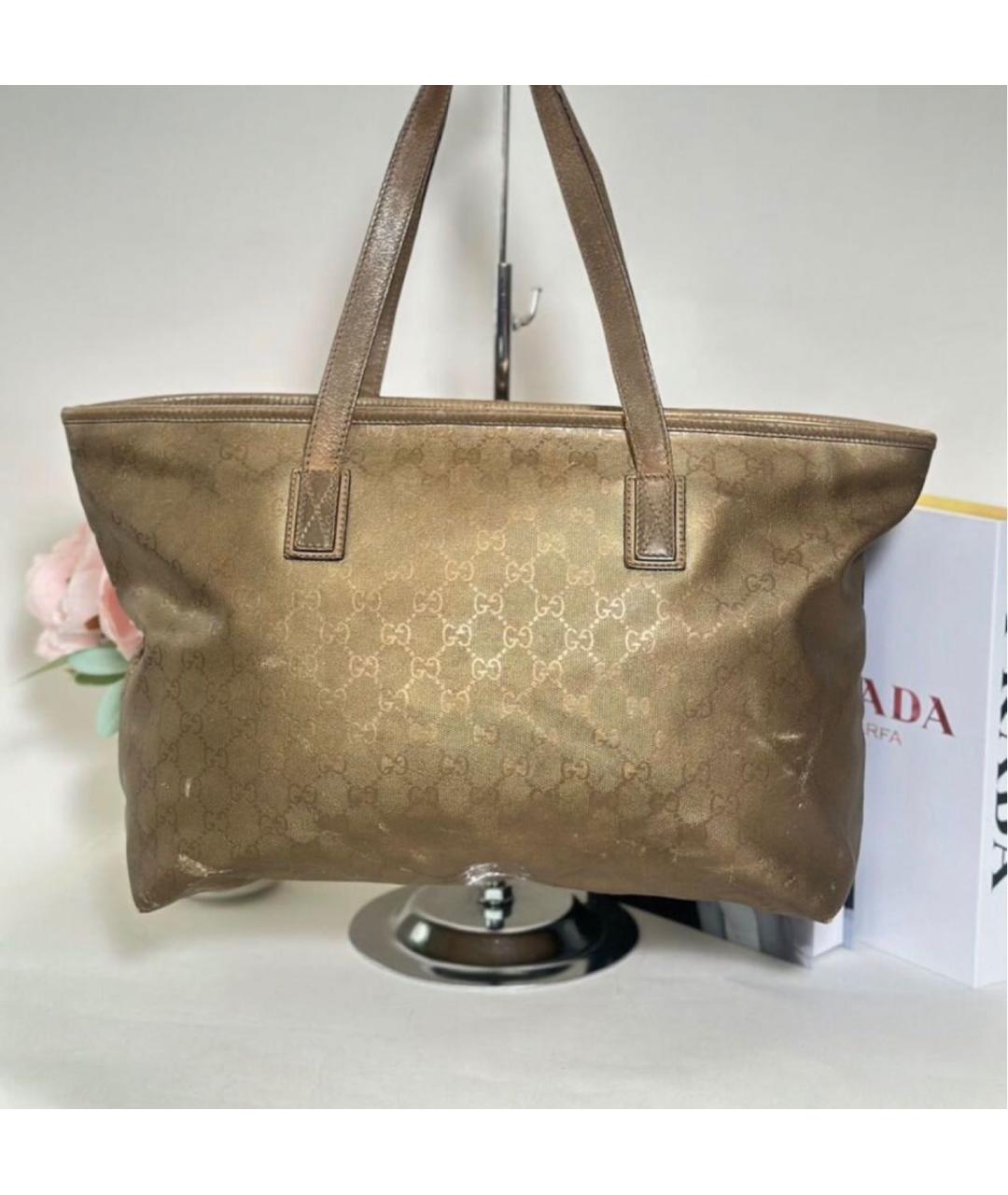 GUCCI Золотая канва сумка тоут, фото 2