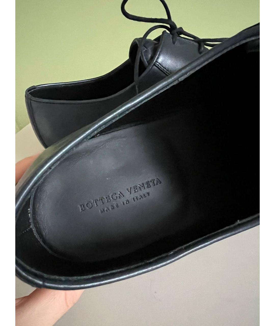 BOTTEGA VENETA Черные кожаные туфли, фото 6