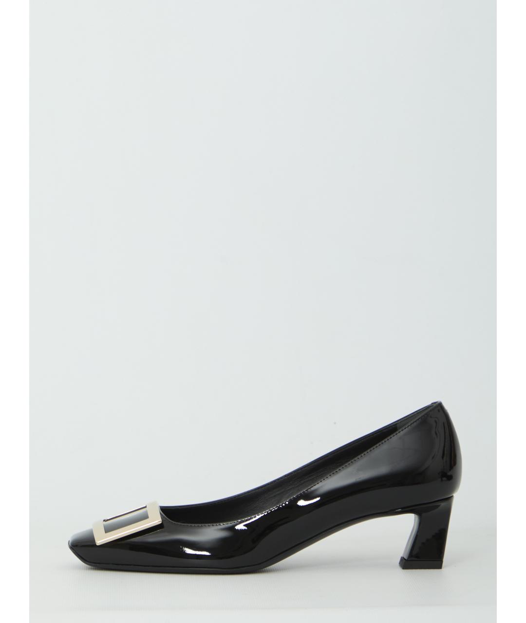 ROGER VIVIER Черные кожаные туфли, фото 4