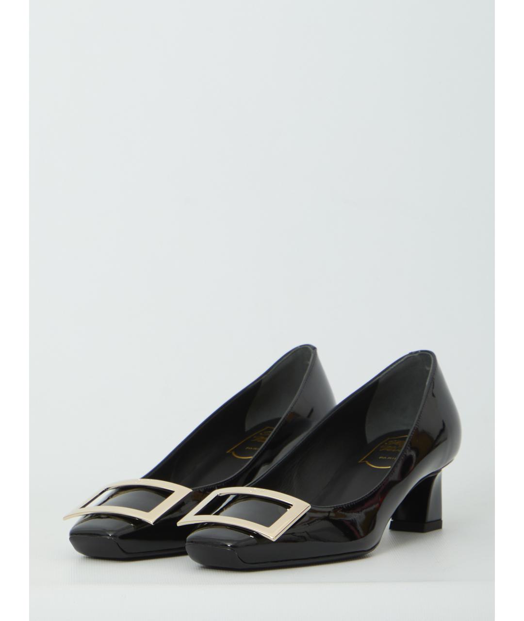 ROGER VIVIER Черные кожаные туфли, фото 2