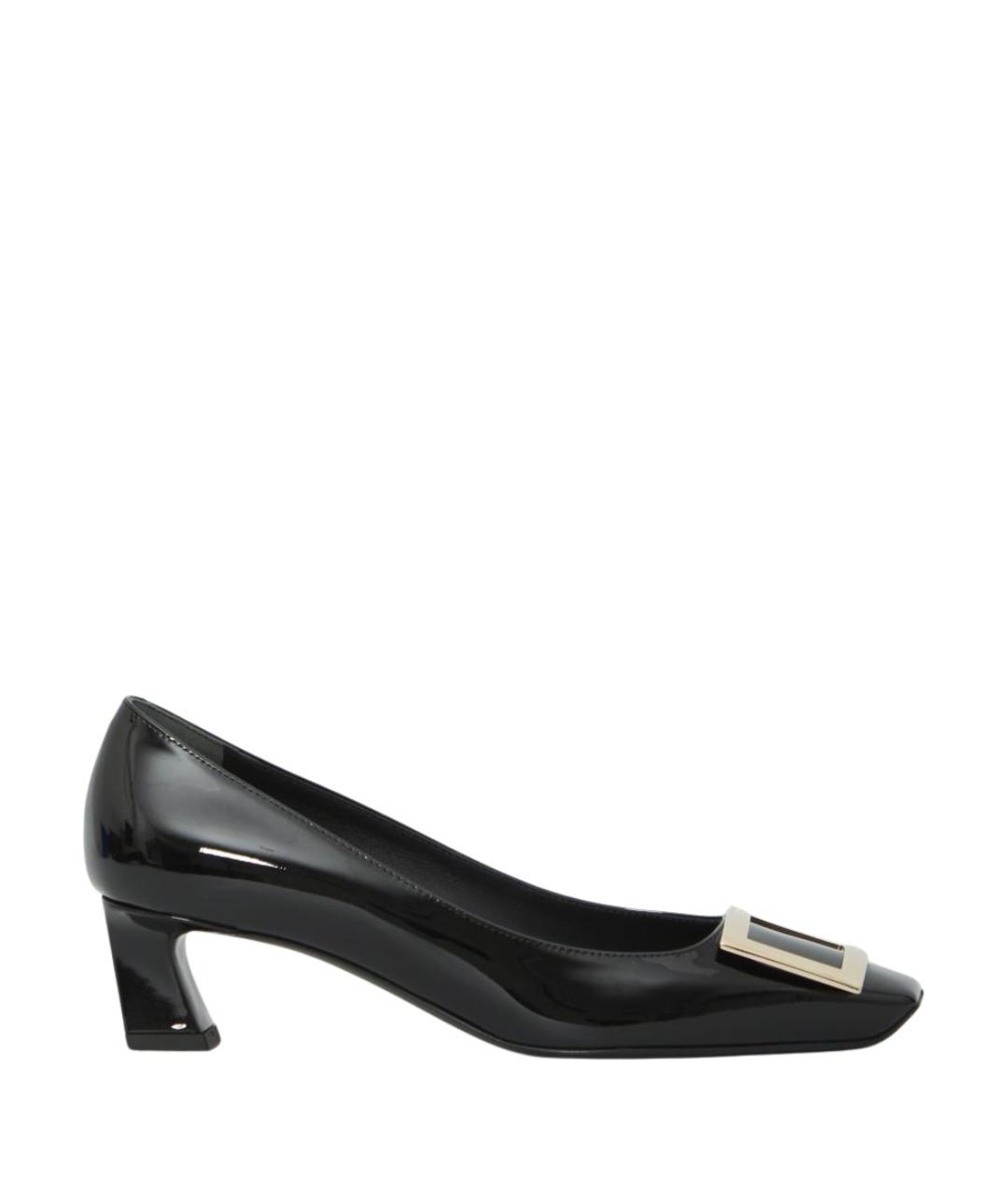 ROGER VIVIER Черные кожаные туфли, фото 1