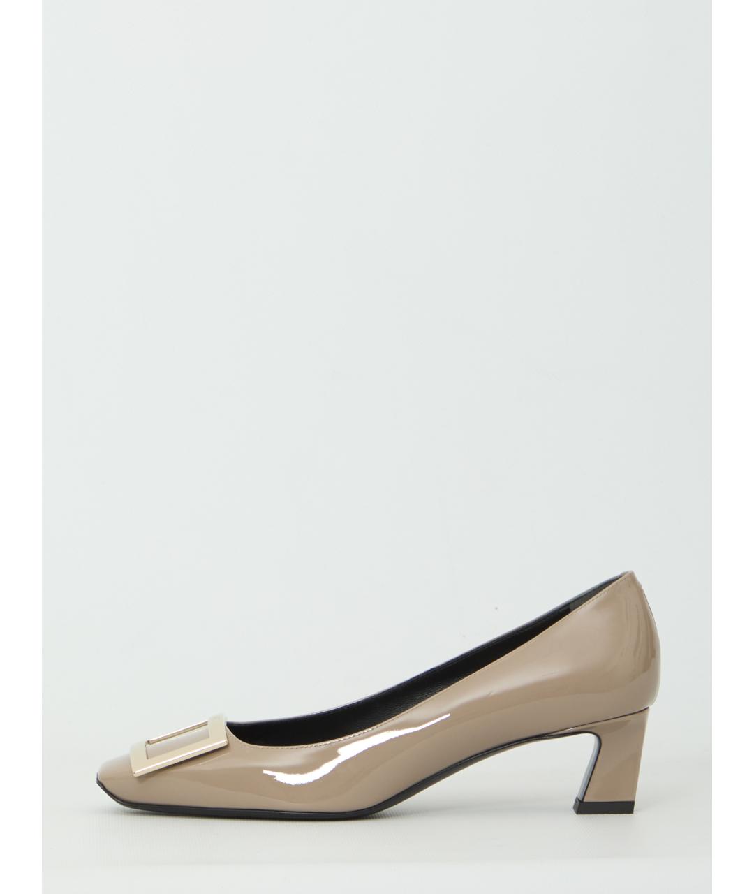 ROGER VIVIER Бежевые кожаные туфли, фото 4