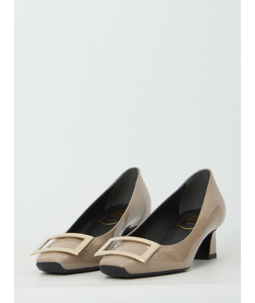 ROGER VIVIER Бежевые кожаные туфли, фото 2