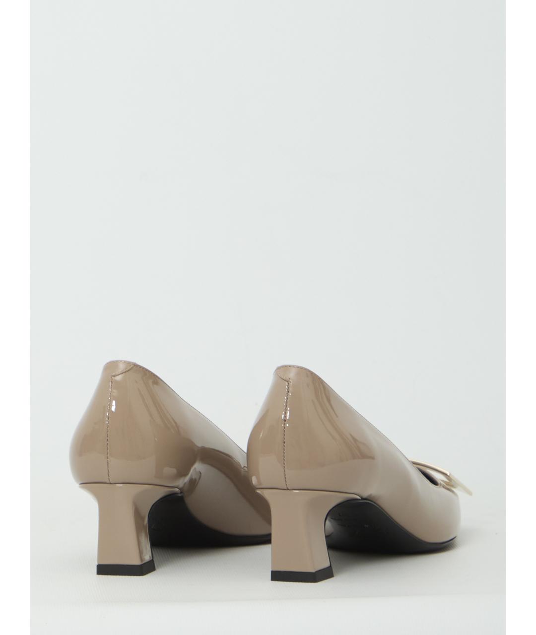 ROGER VIVIER Бежевые кожаные туфли, фото 3