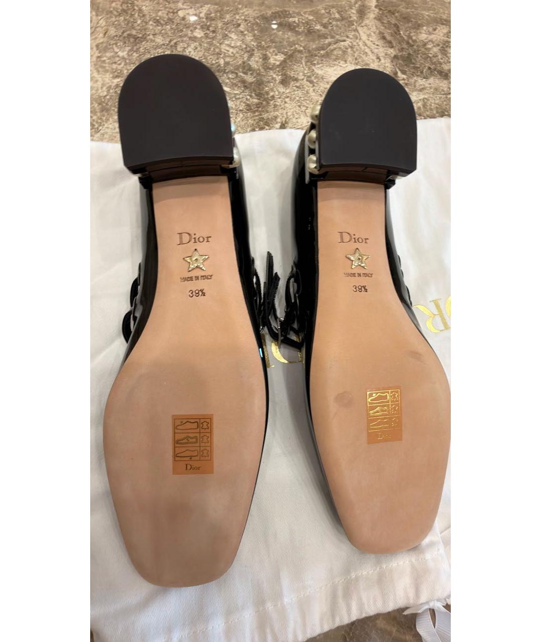 CHRISTIAN DIOR Черные туфли из лакированной кожи, фото 6
